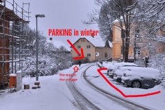 Parkování v zimě / parking in winter